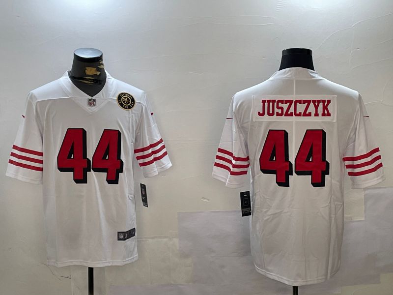 Men San Francisco 49ers #44 Juszczyk White Second generation 2024 Nike Limited NFL Jersey style 7